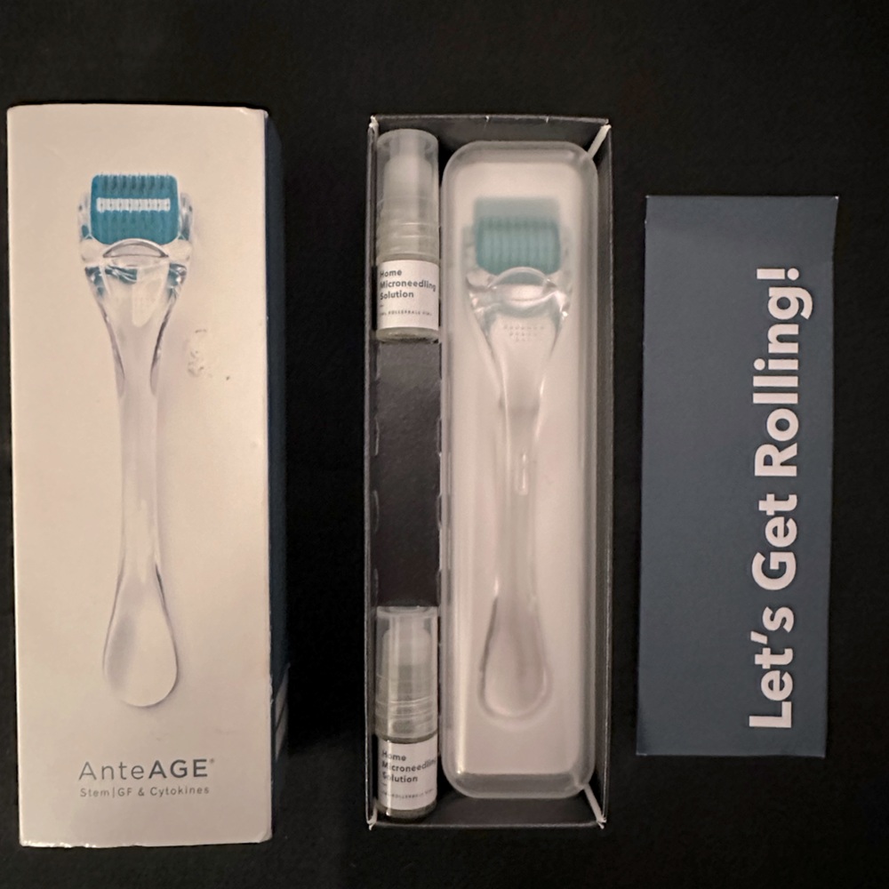 AnteAGE Microneedling Intro Kit: Stem GF & Cytokines: .25mm Roller + 2 Vials
